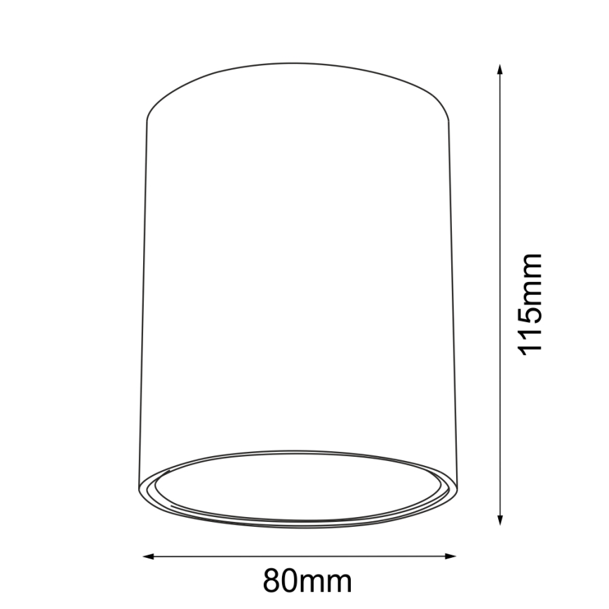 Brosline - Точечный светильник 1xGU10/10W/230V черный