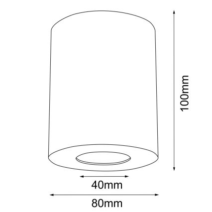 Brosline - Точковий світильник для ванної кімнати 1xGU10/10W/230V IP44 чорний