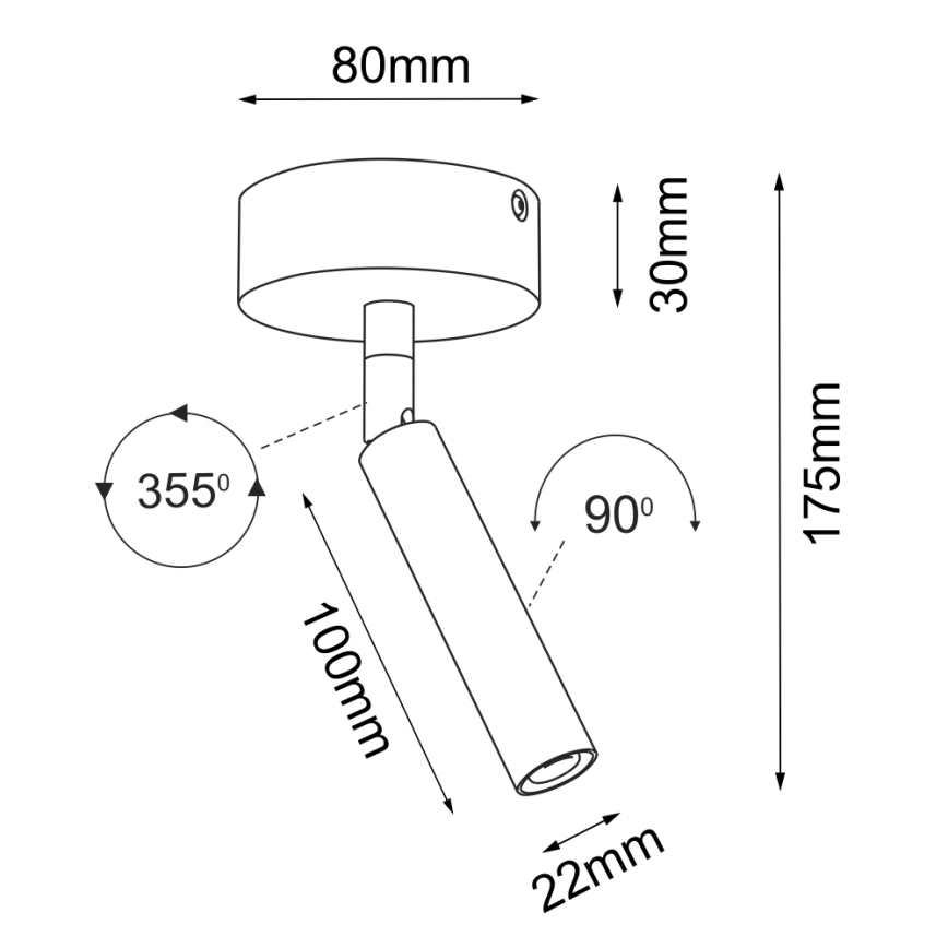 Brosline - Точечный светильник 1xG9/2,5W/230V чёрный