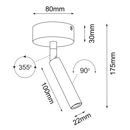 Brosline - Точковий світильник 1xG9/2,5W/230V чорний