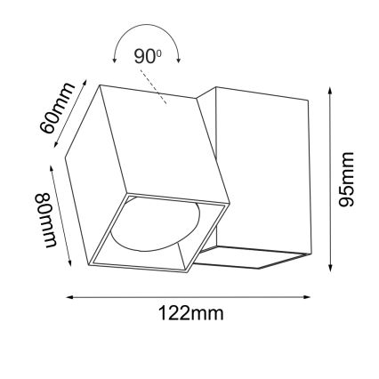Brosline - Настінний точковий світильник 1xGU10/10W/230V білий