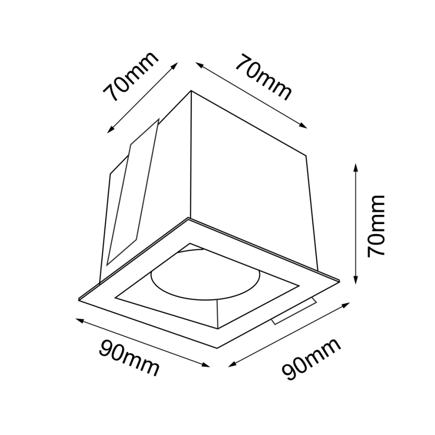 Brosline - Вбудований стельовий світильник 1xGU10/10W/230V білий