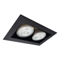 Brosline - Вбудований стельовий світильник 2xGU10/10W/230V чорний