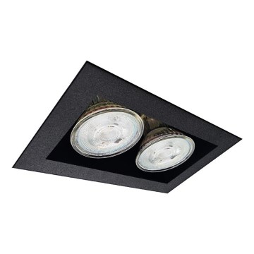 Brosline - Встраиваемый потолочный светильник 2xGU10/10W/230V черный