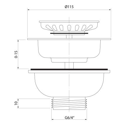 Bruckner - Для раковини відведення нержавіюча сталь