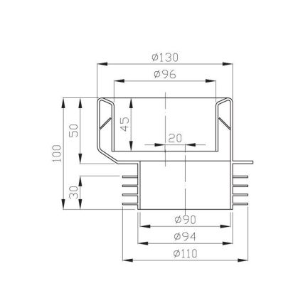 Bruckner - Манжета для унітаза фіксований, ексцентричний білий