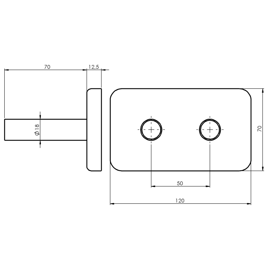 Bruckner - Маскувальна розетка для центрального підключення WICHER білий