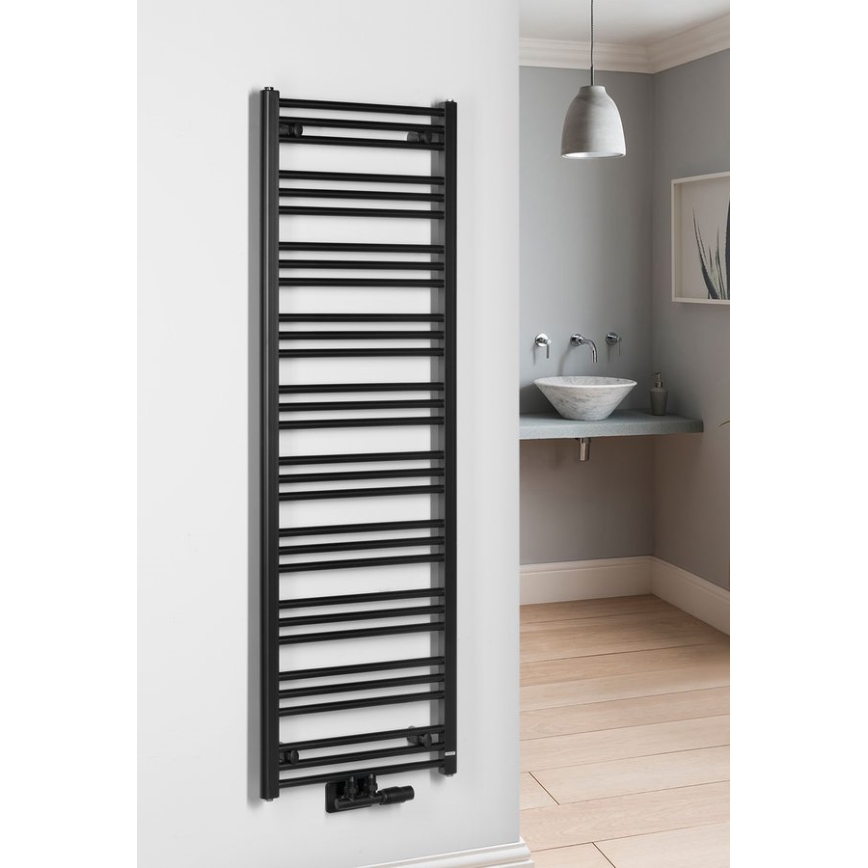 Bruckner - Радиатор для ванной комнаты ALBRECHT 657W/230V 50x157 см матовый черный