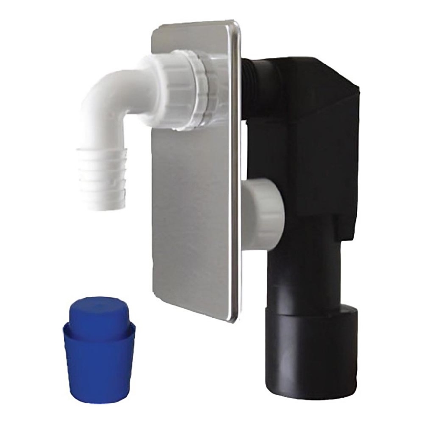 Bruckner - Сифон для пральної машини для прихованої інсталяції DN40/50 полірована нержавіюча сталь