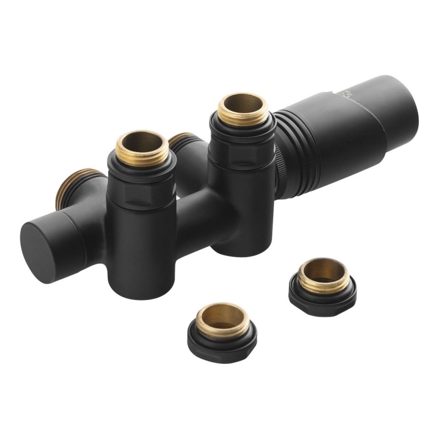 Bruckner - З'єднувальний термостатичний комплект для центрального підключення WICHER COMBI матовий чорний