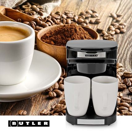 Butler - кавоварка на 2 чашки 450 Вт/230 В чорна