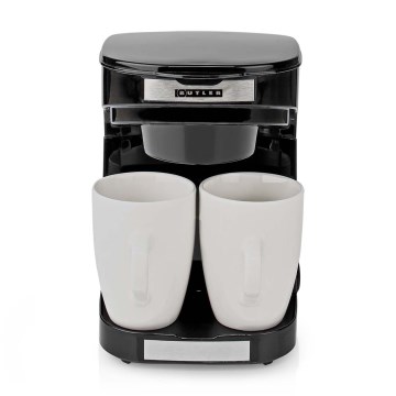 Butler - Кофеварка на две чашки, 450 Вт/230 В, чёрная