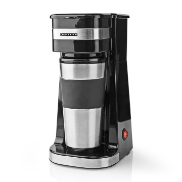 Butler - Кофеварка на одну чашку 0,4 л с термокружкой 750W/230V нержавеющая сталь/чёрный