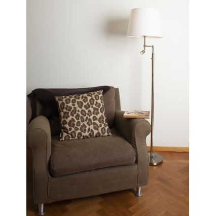 ByRydens - Светодиодный торшер ORLANDO 1xE27/5W/230V + LED/3W белый/бронзовый диаметр 36 см