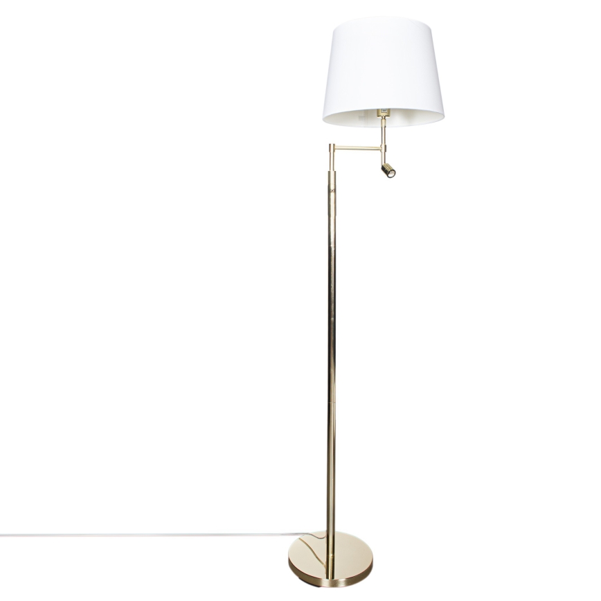 ByRydens - Светильник напольный LED ORLANDO 1xE27/5W/230V + LED/3W белый/золотой диам. 36 см