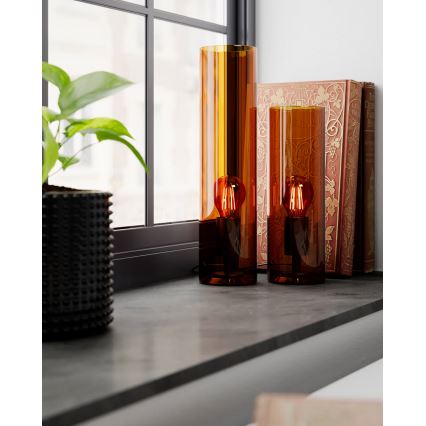 ByRydens - Настільна лампа FLAKE 1xE27/5W/230V коричнева/димчаста