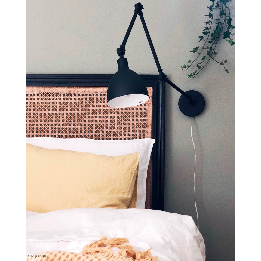 ByRydens - Настенная лампа с регулированием яркости BAZAAR 1xE27/5W/230V черный