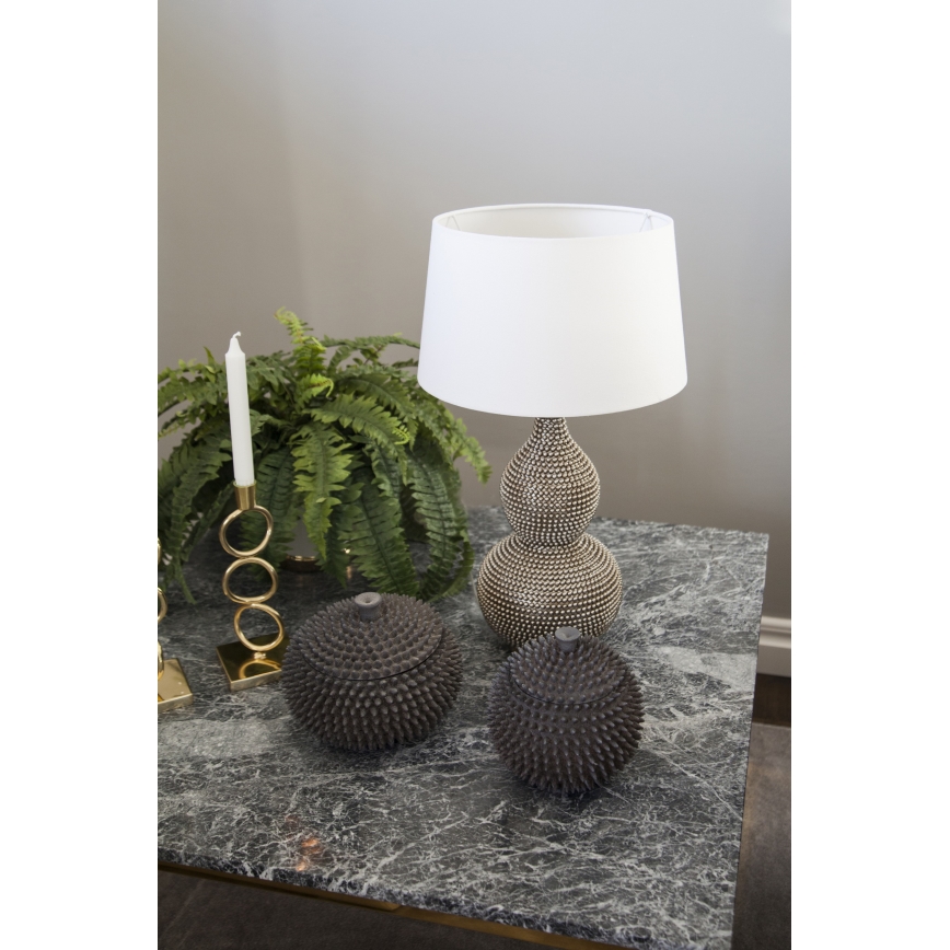 ByRydens - Настільна лампа LOFTY 1xE27/5W/230V біла/срібляста