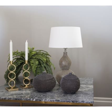 ByRydens - Настільна лампа LOFTY 1xE27/5W/230V біла/срібляста