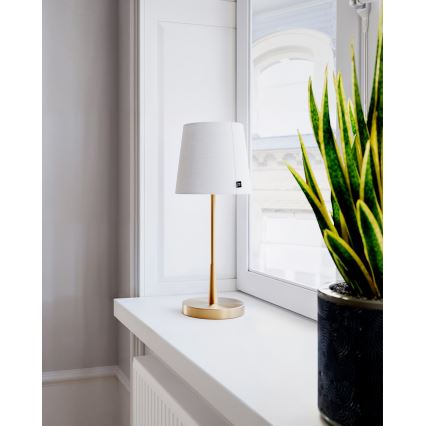 ByRydens - Настольная лампа LUMI 1xE27/8W/230V белая/золотая 48,5 см