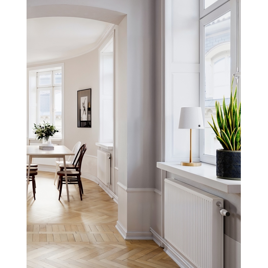 ByRydens - Настольная лампа LUMI 1xE27/8W/230V белая/золотая 48,5 см