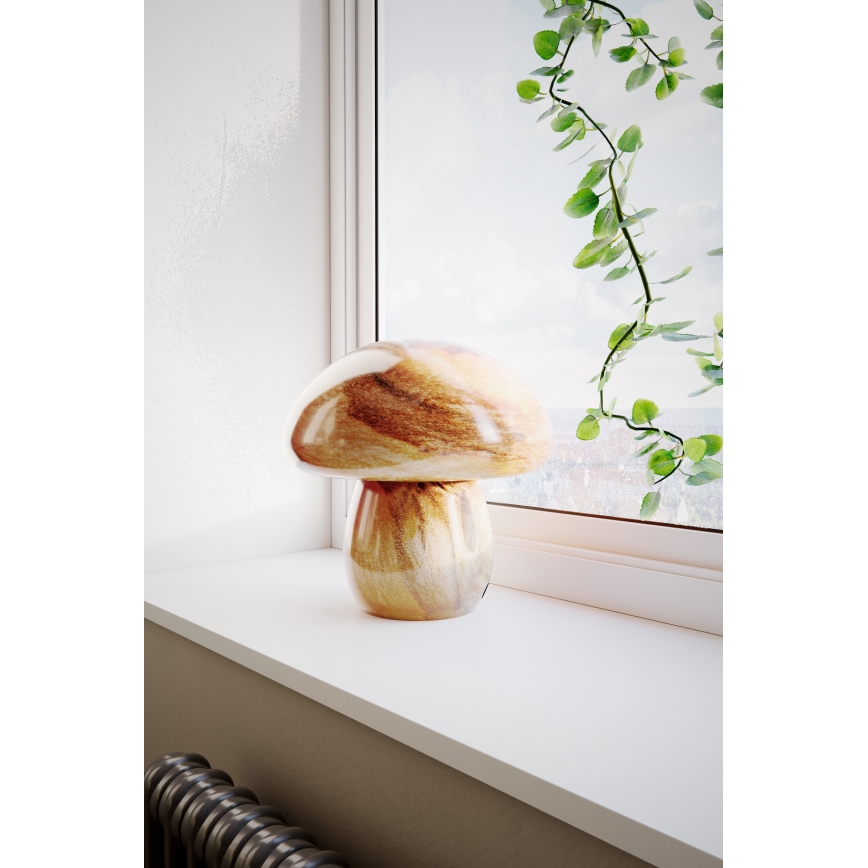 ByRydens - Настільна лампа MIRA MUSHROOM 1xE27/8W/230V коричнева