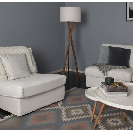 ByRydens - Торшер VEGA 1xE27/5W/230V коричневий/білий