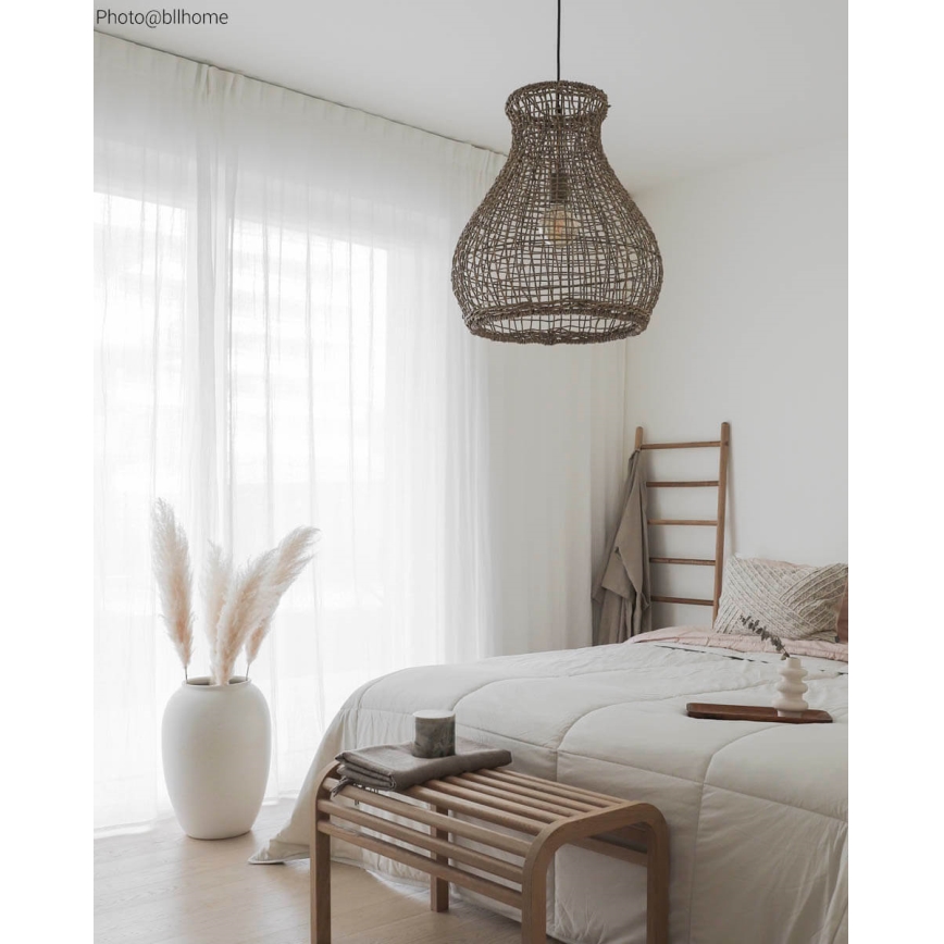 ByRydens - Подвесная люстра SEAGRASS 1xE27/8W/230V бежевый диаметр 49 см