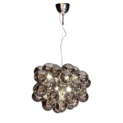 ByRydens - Подвесная люстра GROSS 8xG9/4W/230V дымчатый/черный диаметр 50 см