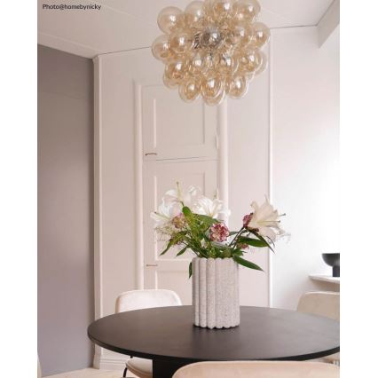 ByRydens - Підвісна люстра GROSS 8xG9/4W/230V димчастий/коричневий діаметр 50 см