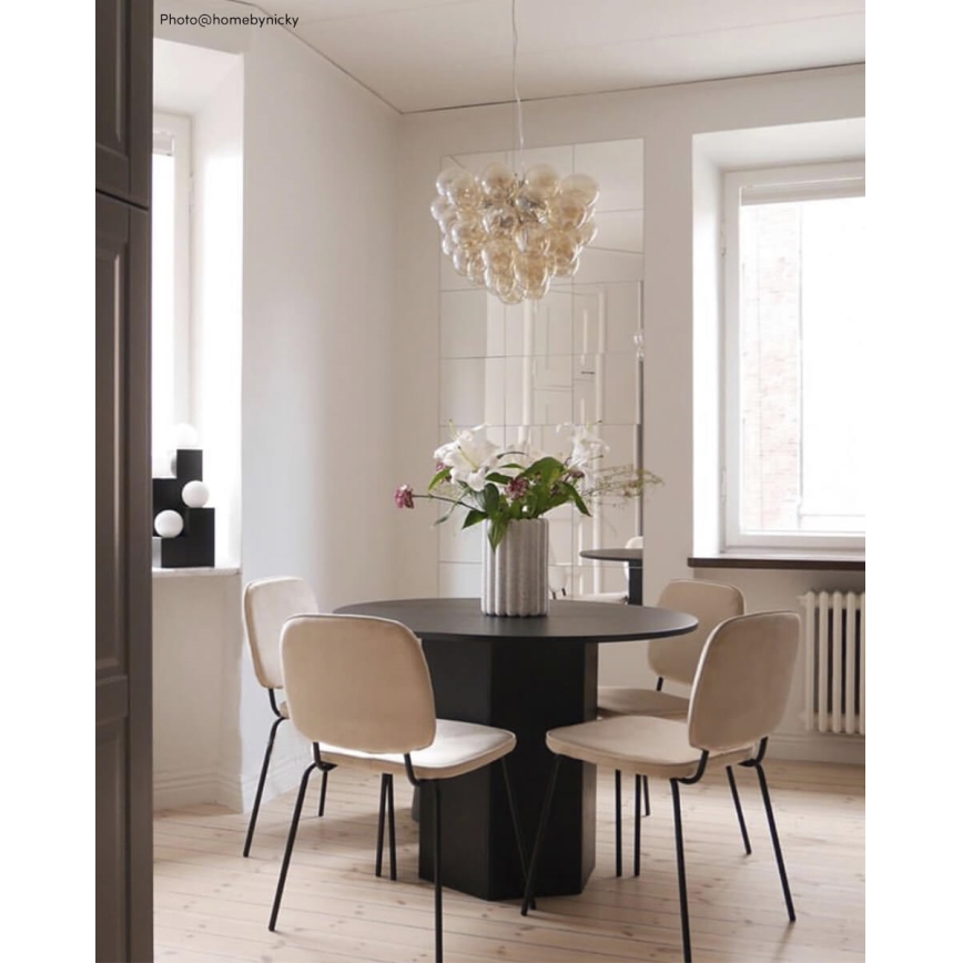 ByRydens - Подвесная люстра GROSS 8xG9/4W/230V дымчатый/коричневый диаметр 50 см