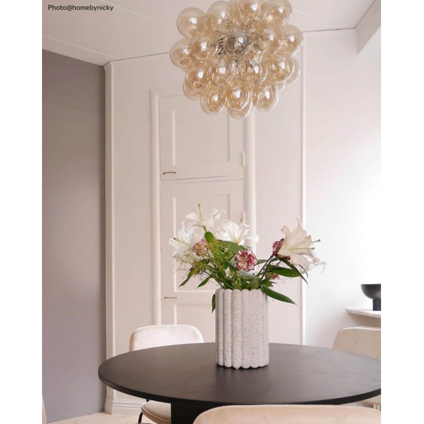 ByRydens - Подвесная люстра GROSS 8xG9/4W/230V дымчатый/коричневый диаметр 50 см