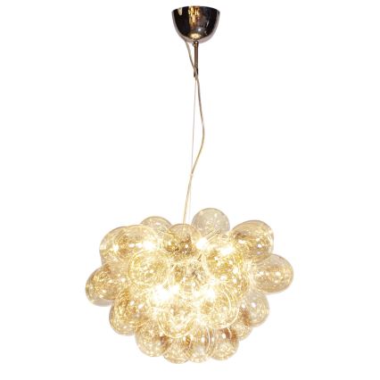 ByRydens - Подвесная люстра GROSS 8xG9/4W/230V дымчатый/коричневый диаметр 50 см