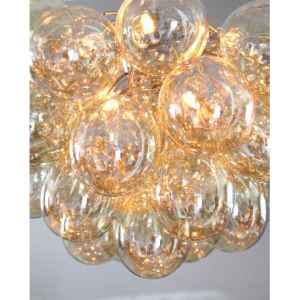 ByRydens - Подвесная люстра GROSS 8xG9/4W/230V дымчатый/коричневый диаметр 50 см