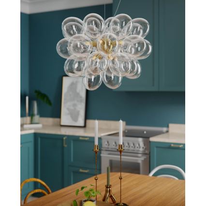 ByRydens - Подвесная люстра на тросе GROSS 8xG9/5 Вт/230 В прозрачная