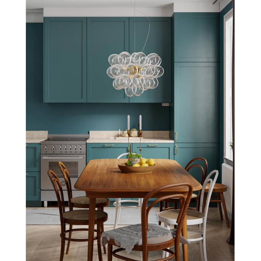 ByRydens - Подвесная люстра на тросе GROSS 8xG9/5 Вт/230 В прозрачная