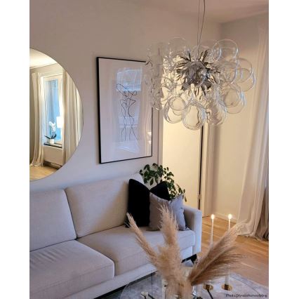 ByRydens - Подвесная люстра GROSS 8xG9/4W/230V прозрачный диаметр 50 см