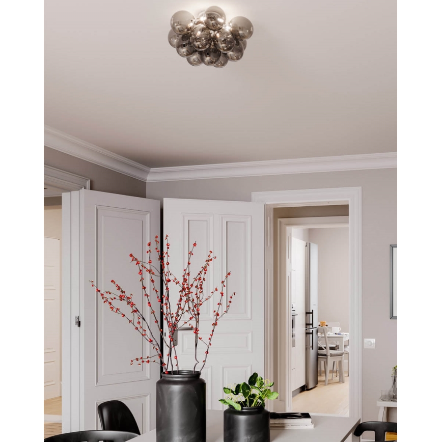 ByRydens - Стельовий світильник GRANDE 3xG9/4W/230V димчастий/чорний діаметр 30 см