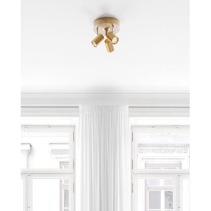 ByRydens - Точечный светильник CORRECT 3xGU10/7W/230V золотой, диаметр 20 см