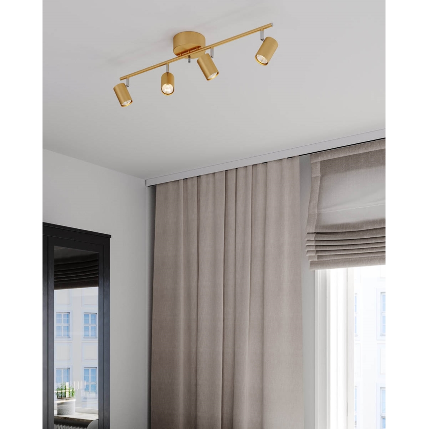 ByRydens - Точечный светильник CORRECT 4xGU10/7W/230V золотистый