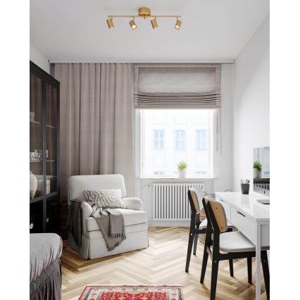 ByRydens - Точковий світильник CORRECT 4xGU10/7W/230V золотий