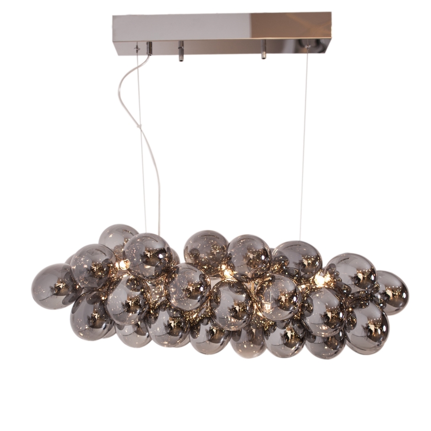 ByRydens - Подвесная люстра GROSS BAR 8xG9/5W/230V дымчатый/черный