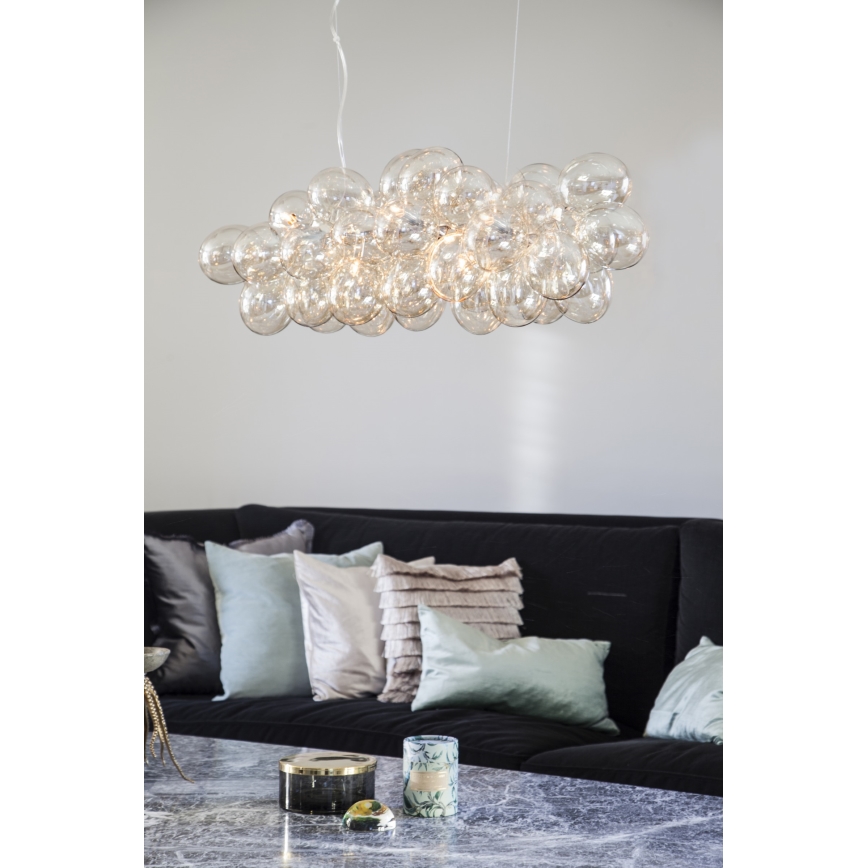 ByRydens - Подвесная люстра GROSS BAR 8xG9/4W/230V дымчатый/коричневый