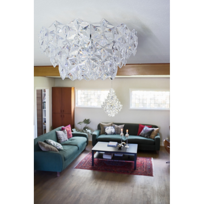 ByRydens - Потолочный светильник MONARQUE 3xE27/5W/230V прозрачный диаметр 51 см