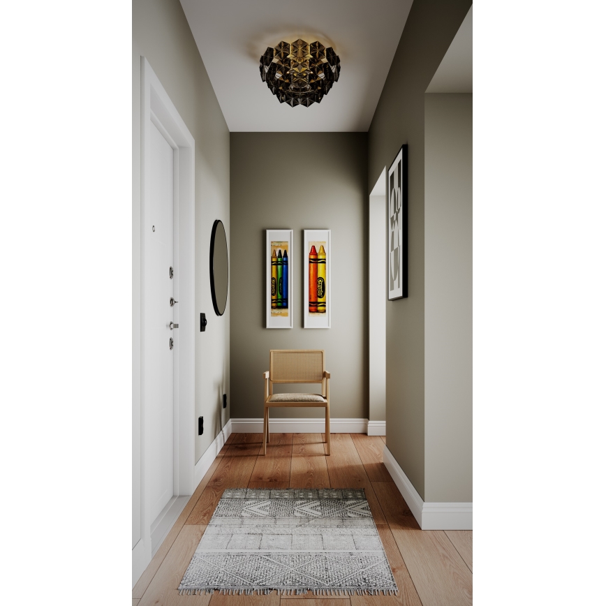 ByRydens - Стельовий світильник MONARQUE 3xE27/5W/230V чорний діаметр 51 см