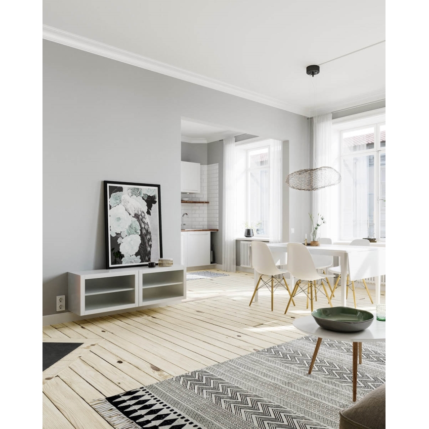 ByRydens - Світлодіодна підвісна люстра HAYDEN LED/15W/230V чорний