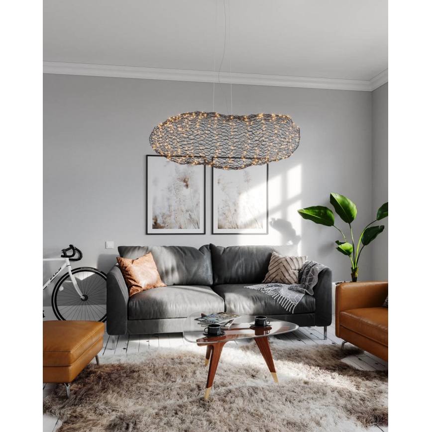 ByRydens - Світлодіодна підвісна люстра HAYDEN LED/20W/230V чорний