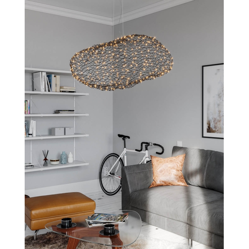 ByRydens - Світлодіодна підвісна люстра HAYDEN LED/20W/230V чорний