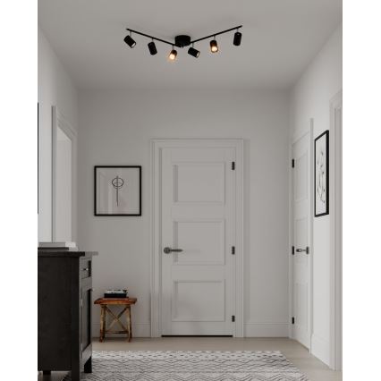 ByRydens - Точечный светильник CORRECT 6xGU10/7W/230V черный диаметр 30 см