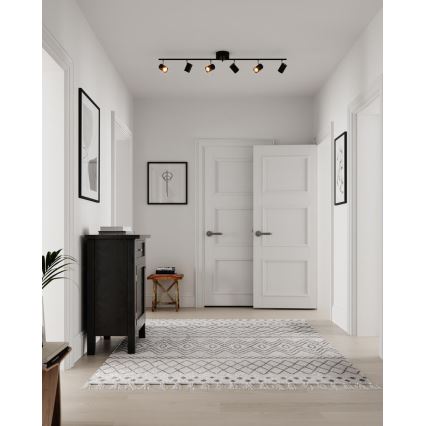 ByRydens - Точковий світильник CORRECT 6xGU10/7W/230V чорний діаметр 30 см